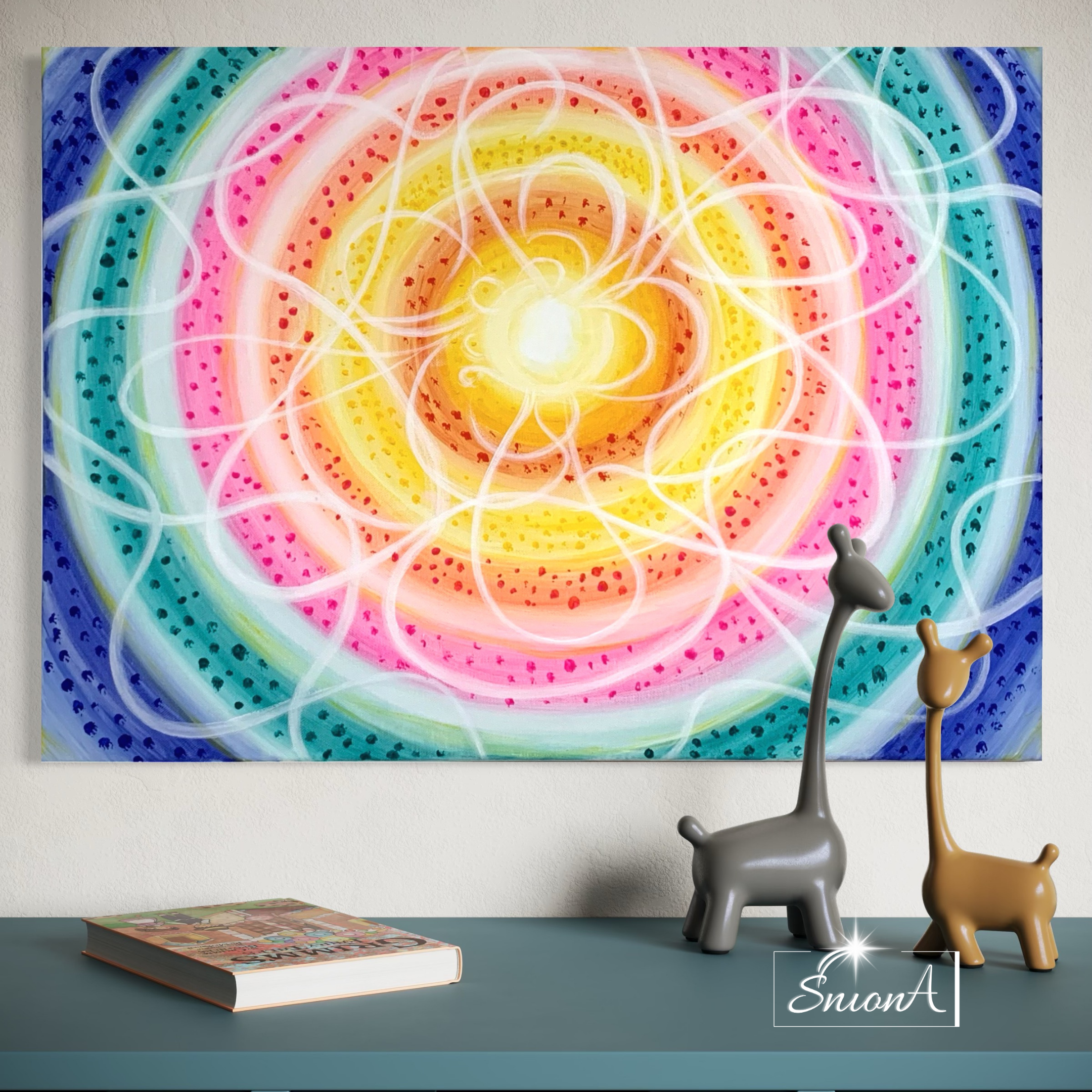 Obraz „Witalna Bajka” 70 × 50 cm w nowoczesnej aranżacji
